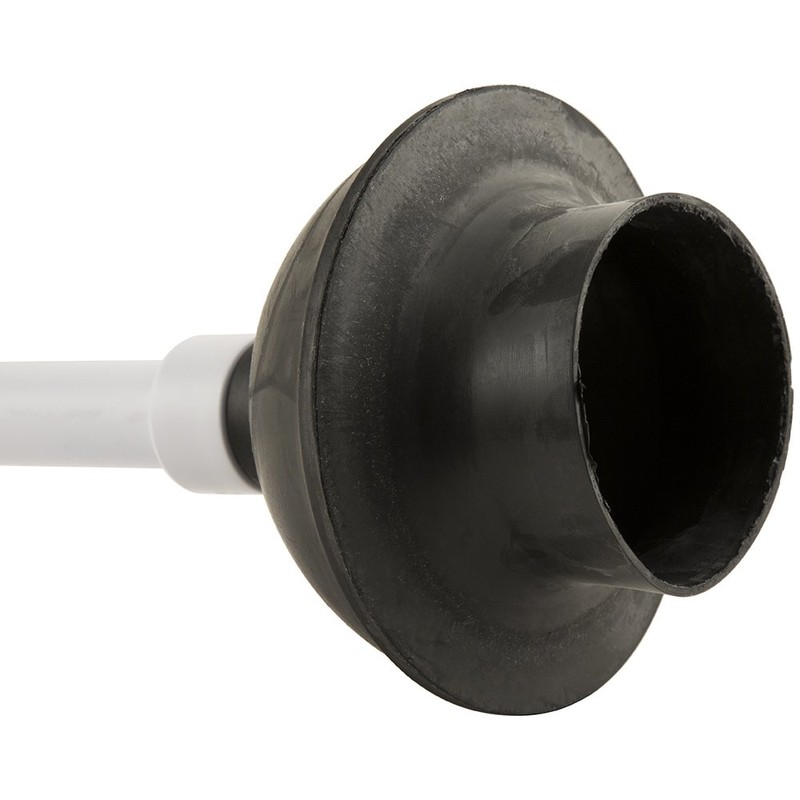 Plumb Craft Stow-Away Plunger with Adjustable Length Handle, White (1