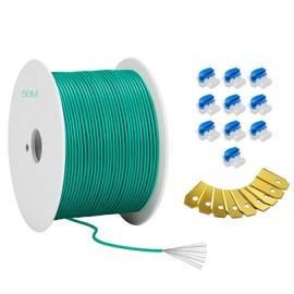 50m Boundary Cable for Robotic Lawnmower - Headley Tools Boundary Wire+10x Connectors+9x Titanium Blades Accessory Set for Search Cable, Compatible with Gardena/Husqvarna/Worx