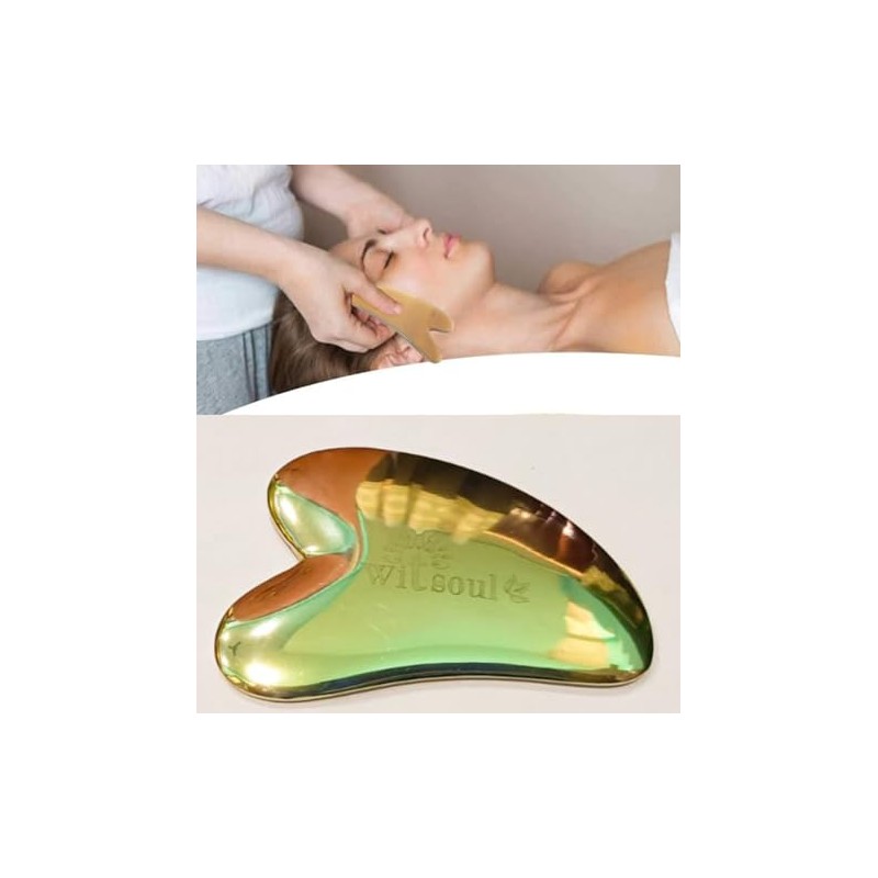 WITSOUL Kansa (Bronze) Gua sha (Heart Shape) Face Massage Tool