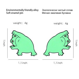 Funny Frog Brooch 2 Pieces Cartoon Animal Brooches Pins Finger Frog Brooch Enamel Pins Jewellery Accessories Creative Lapel Pins Personality Frog Brooch for Women Men Children Gift, Metal