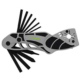 HME - Multiherramienta de Mano 14 en 1 de Bolsillo de Caza Compacto y Ligero, multifunción, Juego de afilador de Llave/Cabezal Ancho