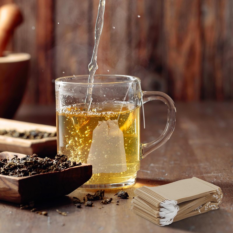 Disposable Tea Filter Bags for Loose Tea, Biodegradable and Compostable