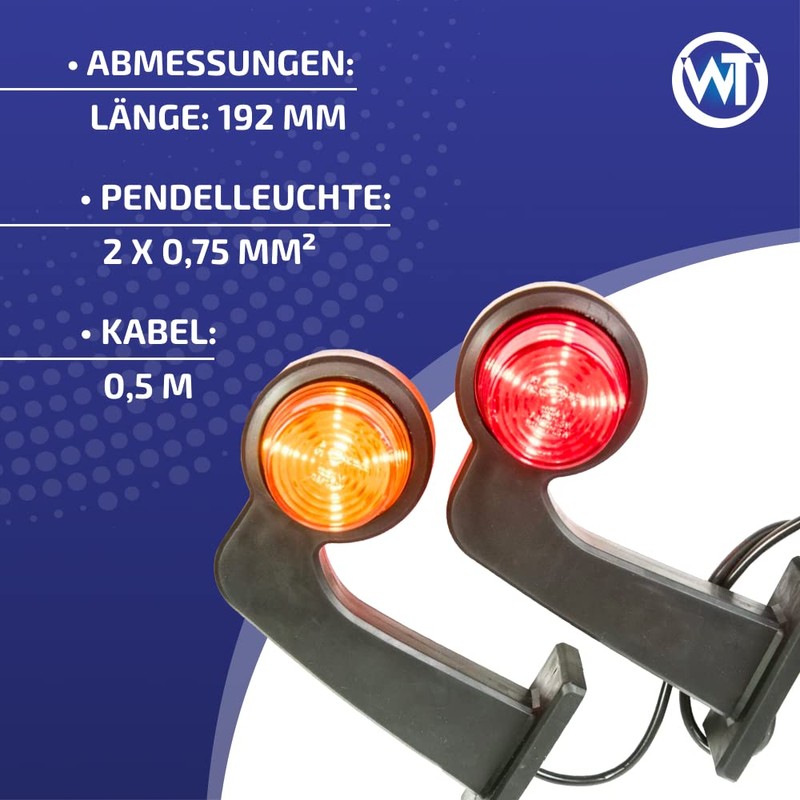 Web Truck 2 x LED Rubber Side Light 12 V