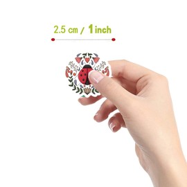 Ladybug Stickers (500 pcs), 10 Sheets Insect Aesthetics Cartoon Decal Roll Self Adhesive Seals for Kids Girls Boys Teen Birthday Party Decoration Water Bottle Laptop Scrapbook Cards Envelope