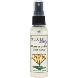 Honeysuckle Linen Spray (Double Strength), 2 ounces - Eclectic Lady Sheet and Linen Spray - No Artificial Colors, Parabens, or Preservatives - Long-Lasting Scent for Bed, Fabric & Pillow