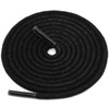 DELELE Round Cotton Waxed Shoelaces: 7/50 Inches Black Dress Shoe