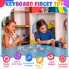 RoundFunny 12 Pcs Keyboard Fidget Toy Fidget Clicker Keyboard Keychain