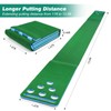 Chriiena Golf Putting Mat, Extendable Practice Golf Pong-Game Set with