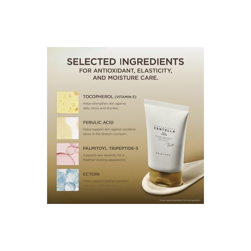 SKIN1004 Madagascar Centella TECA Cream, Korean Centella Face Moisturizer for