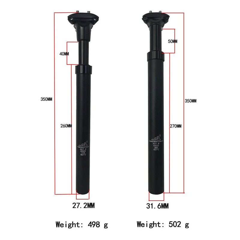 Zoom- Suspension Seat Post 30.4 350mm Seatpost (30.4x350mm)