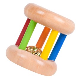 Toyvian Children's Hand Bell Baby Bell Rattle Wooden Rattle Musical Instruments Rainbow Bell Rod Percussion Rhythm Instruments Toy Christmas Easter Gifts