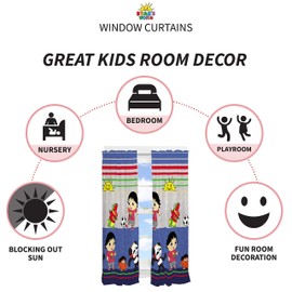 Franco Kids Window Curtain Panels Drapes Set, 82 in x 63 in, Ryan's World