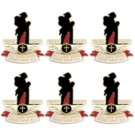 GUOYU 2pcs 4pcs 6pcs Poppy Pins Soldier Badges 2023 Remembrance Day Badge Brooch Apparel Badges Pins for Women Men Girls on Veterans Day Memorial Day Remembrance Day