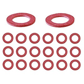 TERF® M10 Red Fiber Flat Washer M10 (10mm) Fiber Washers for Electric Insulation Automotive usage Glazing Lighting Marine usage Plumbing Sealing - Pack of 20