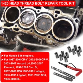 1420 Head Thread Bolt Repair Tool Kit for Toyota 11.5mm x 1.5 Engine Cylinder Head Repair Kits Fit for Honda B16 CR-V Accord Element RSX