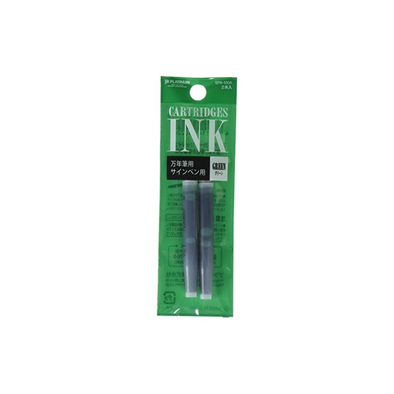 Platinum Refills Green Fountain Pen Cartridge - SPN-100A-41