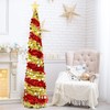6FT Pop up Christmas Tree Collapsible Tinsel Christmas Tree Slim