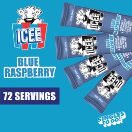 ICEE Singles To Go Water Drink Mix - Powder Sticks, 12 Boxes with 6 Packets Each - 72 Total Servings, Blue Raspberry, Pack of 12