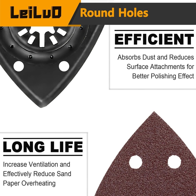 LEILUO 116 Pcs Multitool Blade Kits Cutting and Sandpaper Oscillating