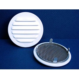 2.5" Round Vent - tab Style - White - Pkg of 4