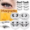 QUEWEL Magnetic Eyelashes, No Glue Needed, 4 Pairs, Natural Look