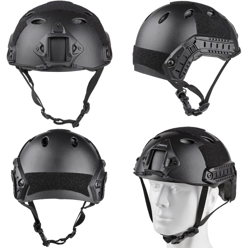 Airsoft Helmet and Mask, PJ Fast Helmet with Front NVG