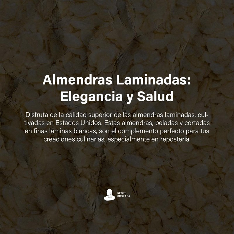 NEGRO MOSTAZA Almendra Fileteada - Ideal para la repostería. Le
