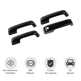 JeCar 4PCS Exterior Door Handle Cover Trim for F150 2015-2020 (Black)