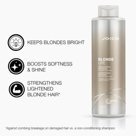Joico Blonde Life Brightening Shampoo | For Blonde Hair | Add Softness & Smoothness | Sulfate Free | With Monoi & Tamanu Oil | 33.8 Fl Oz