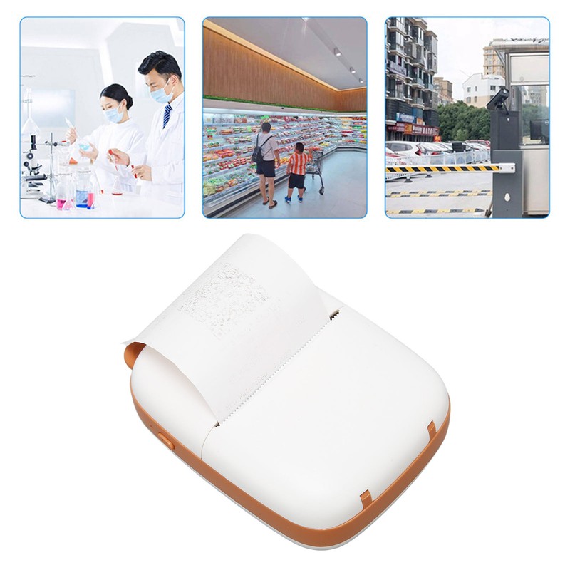 Thermal Printer Rechargeable 203DPI Mini Thermal Printer with 3 Roll