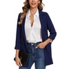 MINTLIMIT Women's Casual 3/4 Ruched Sleeve Lapel Button Slim Work