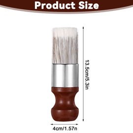 FNANJWQ Salve Brush for Furniture, Wood Leather Cleaning Brush with Soft Nylon Polyester Bristles Durable Salve Wax Brushing Tool for Furniture Home Leather