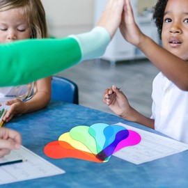 NUOBESTY 6pcs Color Gels Color Filters Pieces Color Filter Board Teaching Tools Teaching Equipment Experiment Equipment Color Film Teaching Instrument Transparent Sheet Translucent Gelt