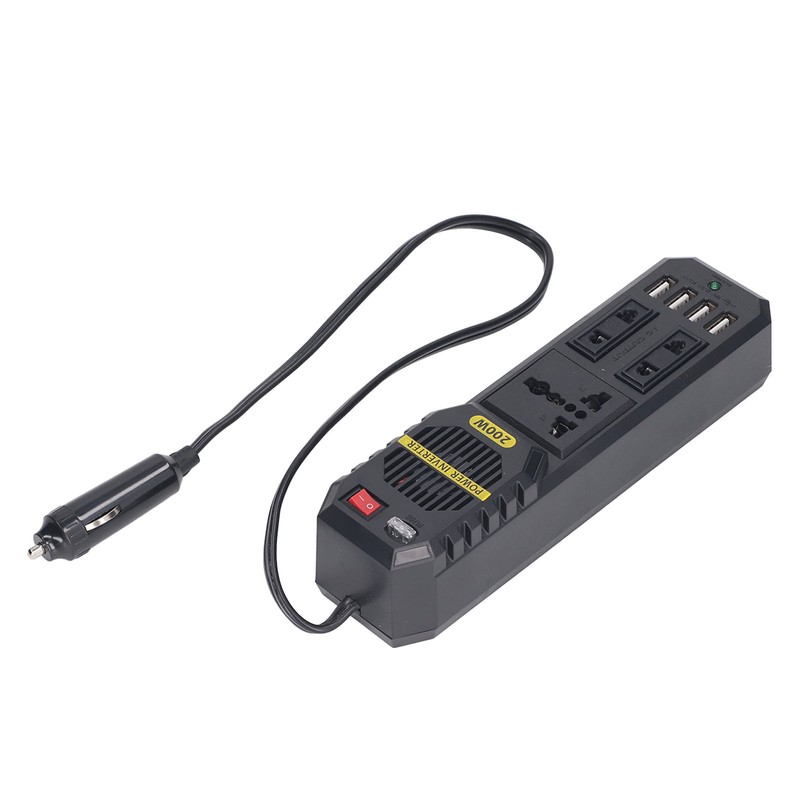 Car Power Inverter 200W DC 12V to AC for Vehicles