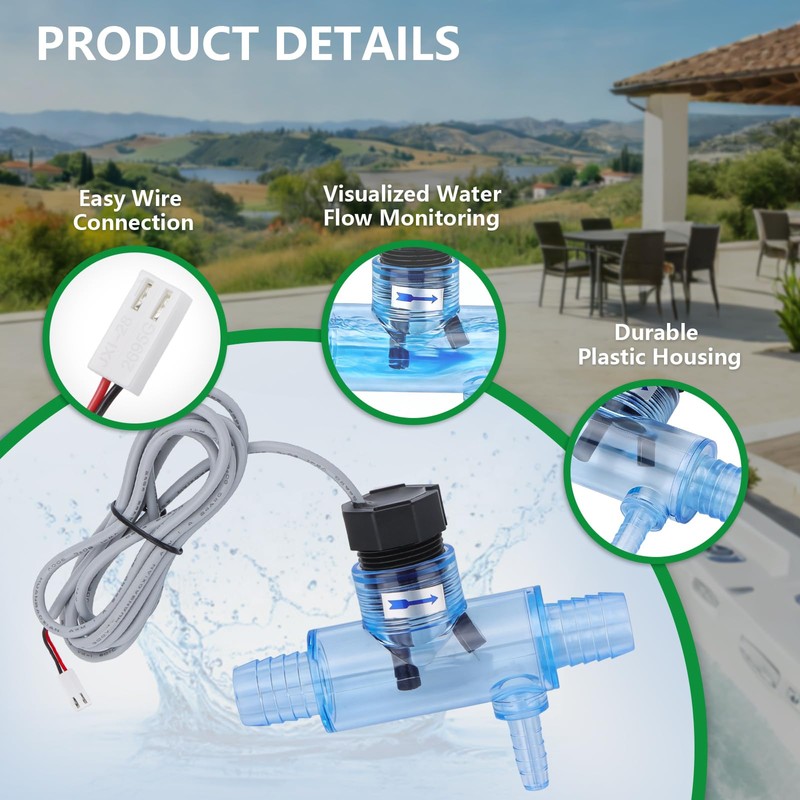 WENGART 2560-040 Tub Flow Switch Replacement for Sundance Spas &