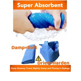 Premium Shammy Cloth for Car Drying - 2pk Bagged(26”x17”) - Super Absorbent Synthetic Chamois Towel for Car - Reusable Car Drying Shammy - Scratch-Free Car Drying Towel(Yellow & Yellow)