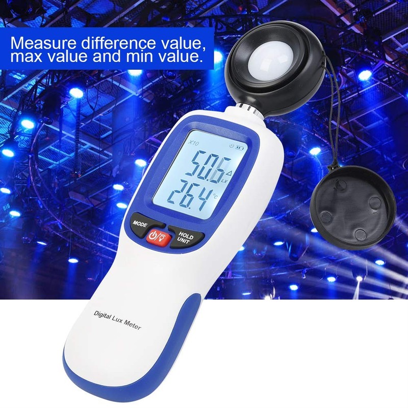 Akozon Medidor Iluminación, WT81 Medidor de luz portátil, Luxómetro Profesional