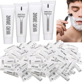 Viozakanry Disposable Shaving Cream Bulk Travel Size 10 Ml/ 0. 35 Fl. oz Shave Cream for Hotel Camping Travel Homeless Toiletries(150 Pcs)