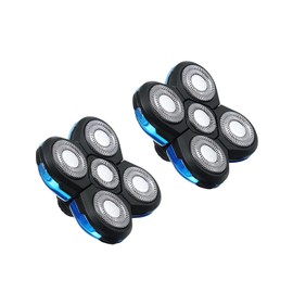 5 cabezales de afeitadora, 2 cabezales de cuchilla de afeitar de repuesto para maquinilla de afeitar eléctrica, herramienta calva, cabeza y cara