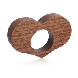 Walnut Book Page Holder, 0.86in Medium Heart Shape Thumb Page Holders for Reading Wood Bookmark Holder Book Accessories Literary Gifts for Bookworms Readers Book Lovers(Brown)