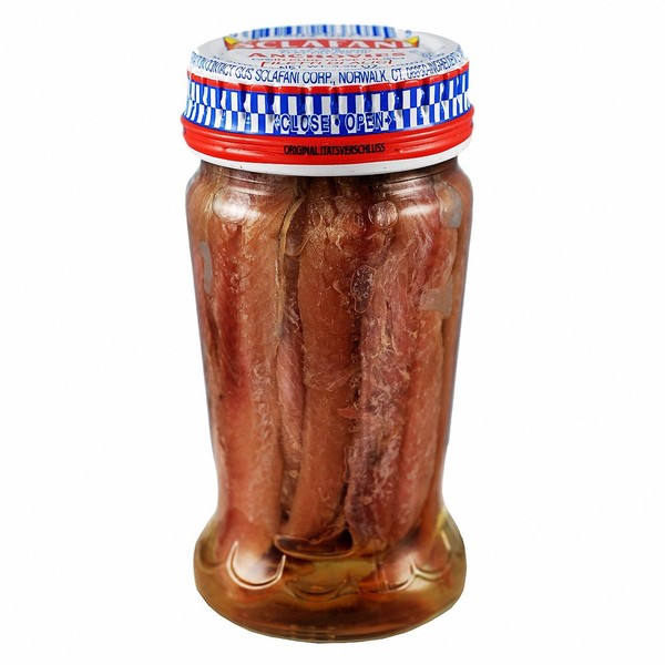 Fillets of Anchovies in Pure Olive Oil Jars 3.35 Oz Nt Wt Ea (4 Pack)