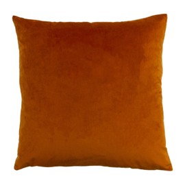 Paoletti Palm Grove Cushion Cover, Velvet, Teal/Rust, 50 x 50cm
