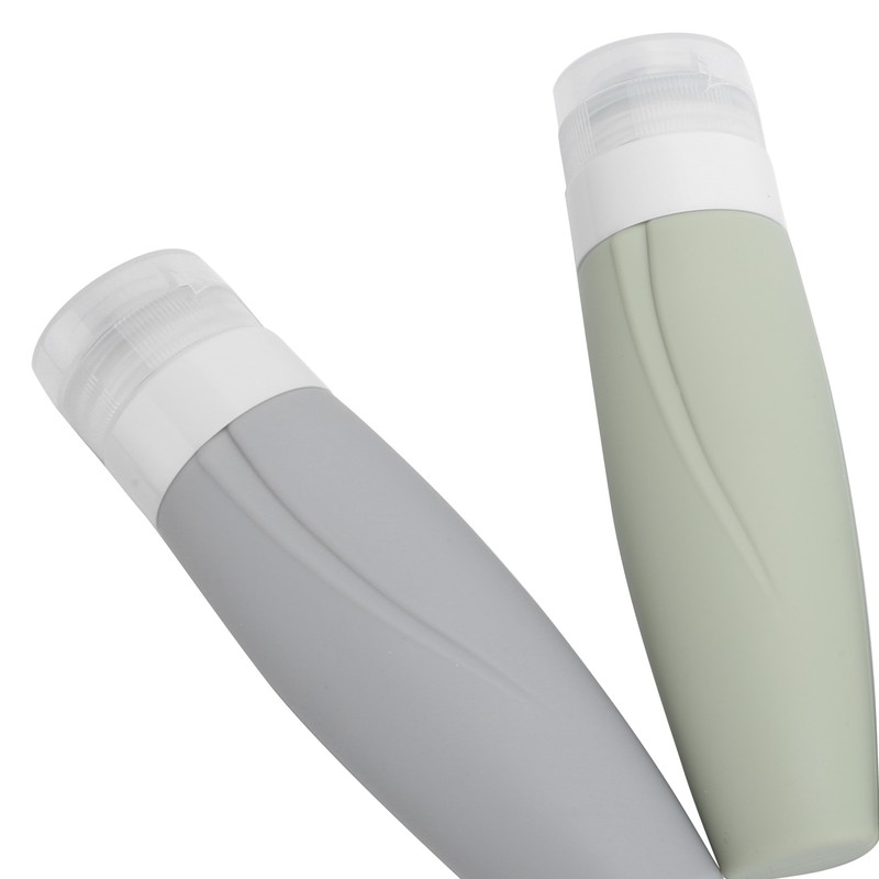 Empty Dispenser Bottle Silicone Refillable Container Shampoo Body Wash Travel