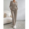 Famulily Fashion Trendy Lounge Sets for Women Rib Knit Workout