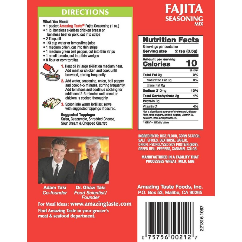 Amazing Taste Fajita Seasoning Bundle (10 Packets- 1 oz ea.)