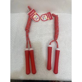 Play Day Lot Of 2 Red Kids Skipping Rope Toy Sports Equipment Jump Rope