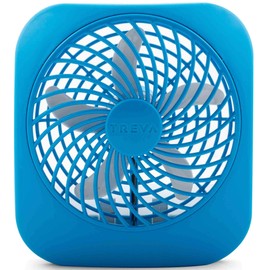 O2COOL Treva 5 Inch Battery Powered Fan Portable Desk Fan 2 Cooling Speeds with Compact Folding & Tilt Design Cubicle Accessories Small Portable (Blue)
