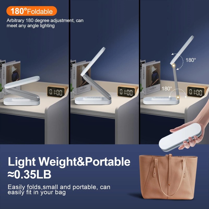 Giryuhd Battery Operated Desk Lamp 2 Pack Rechargeable Portable Wireless