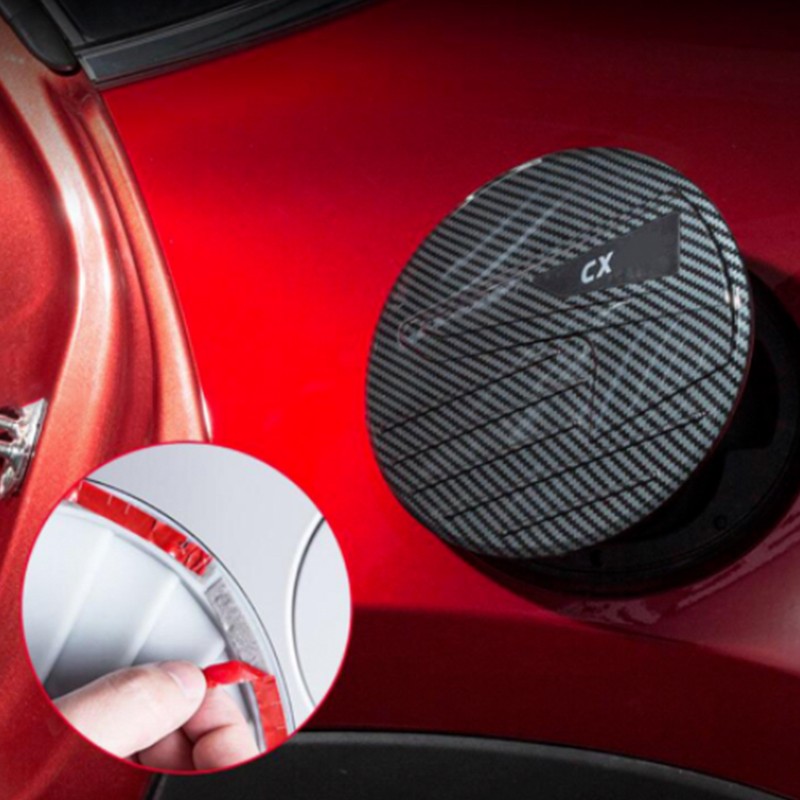 Fuel Tank Cover Trim Gas Cap Lid Carbon Fiber Style