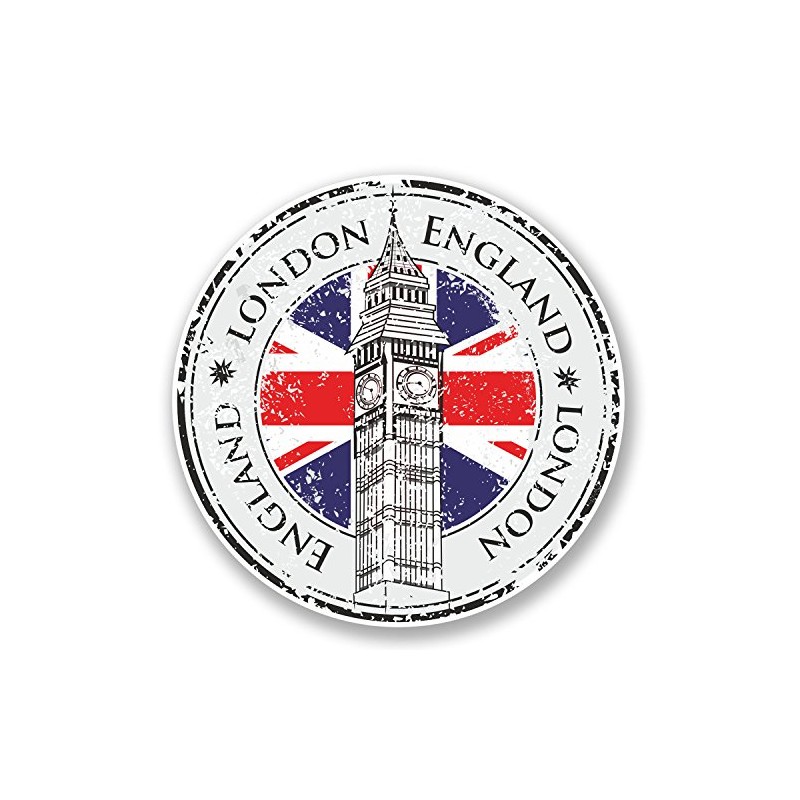 2 x 10cm London England UK Vinyl Sticker Travel Luggage